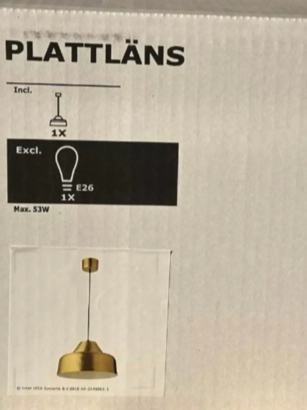 IKEA Gold Hammered Pendant Lamp